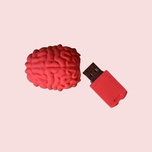 Brain 32GB USB 2.0 flash drive, papelería científica, geekery, neurociencia, regalo para científico