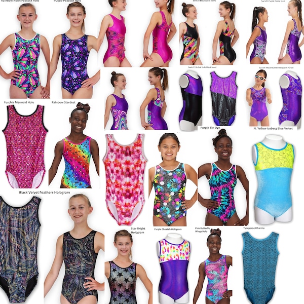 Leotard sz 8 Large Child - Clearance Gymnastics or Dance Workout Leotard - Variety to choose from