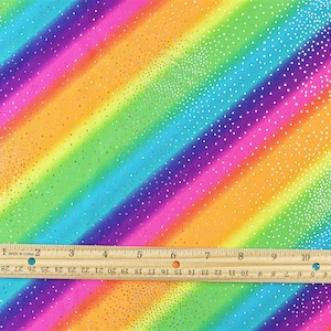 Rainbow Sparkle w/Hologram Foil, 4-Way Stretch Fabric Nylon Spandex, foil-sparkle-hologram-jewel-mystique