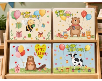 Kids Birthday Card A5 | Choose Your Design | Blank Inside | Cute Children’s Greeting Card | Fun Gift Idea