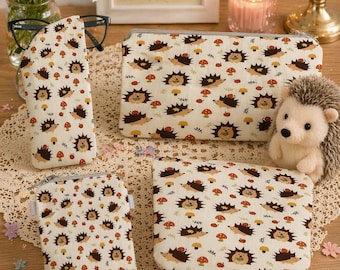 Unique Hedgehog Gifts, Pencil Case, Purse, Makeup Bag & Cards, Handmade Collection