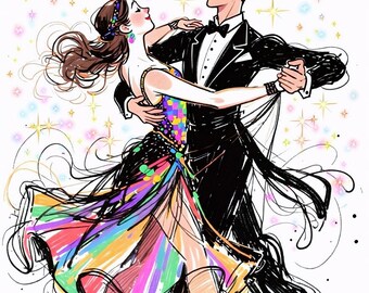 Latin & Ballroom Dancing Greeting Cards A5 Size Choose Your Design Can Be Personalised on outside