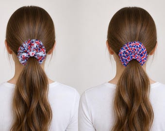 Union Jack Hair Scrunchies Choose How Many Sport Dance Cotton