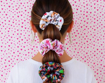 Pretty Satin Guinea Pig Hair Scrunchies | Choose Your Design | Cute Animal Hair Accessory