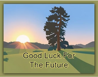 Good Luck For the Future Greeting Card A5 Moving Travel Leaving Job