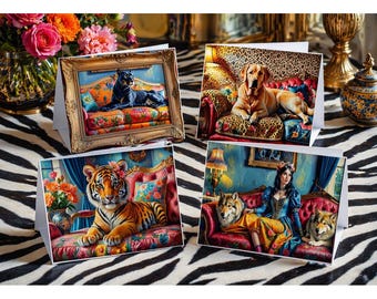 Maximalism Design Greeting Cards A5 Size Can be framed after use.