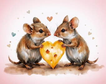 Cute Mice Themed Greetings Cards Lots of Designs A5 Size Blank Inside