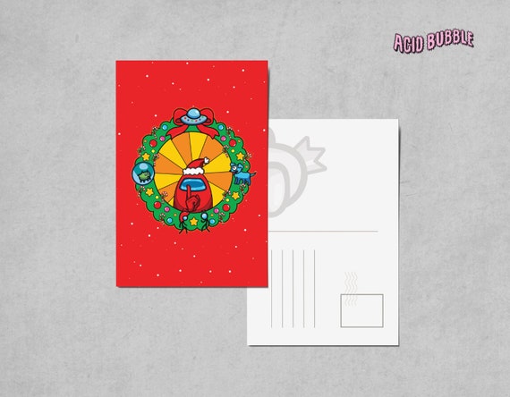 Among Us Christmas Card Postcard Merry Christmas Greeting Card Etsy Among Us Christmas Card Postcard Merry Christmas Greeting Card Etsy