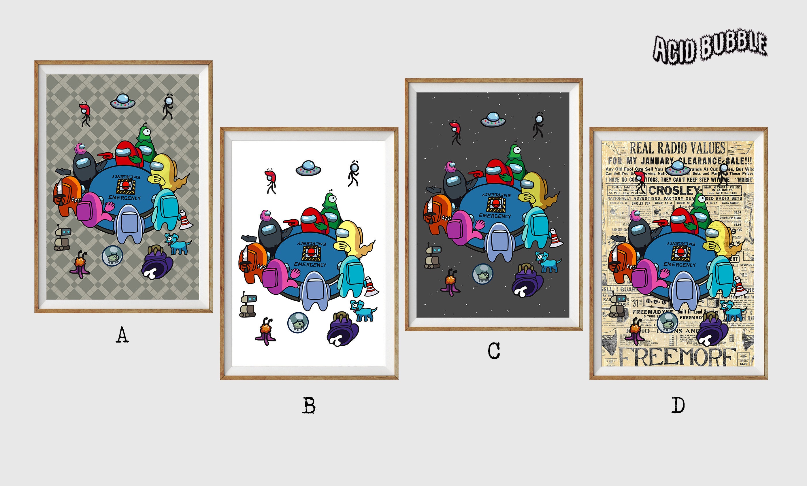 Among Us Inspired Poster Among Us Print Among US Art Poster | Etsy