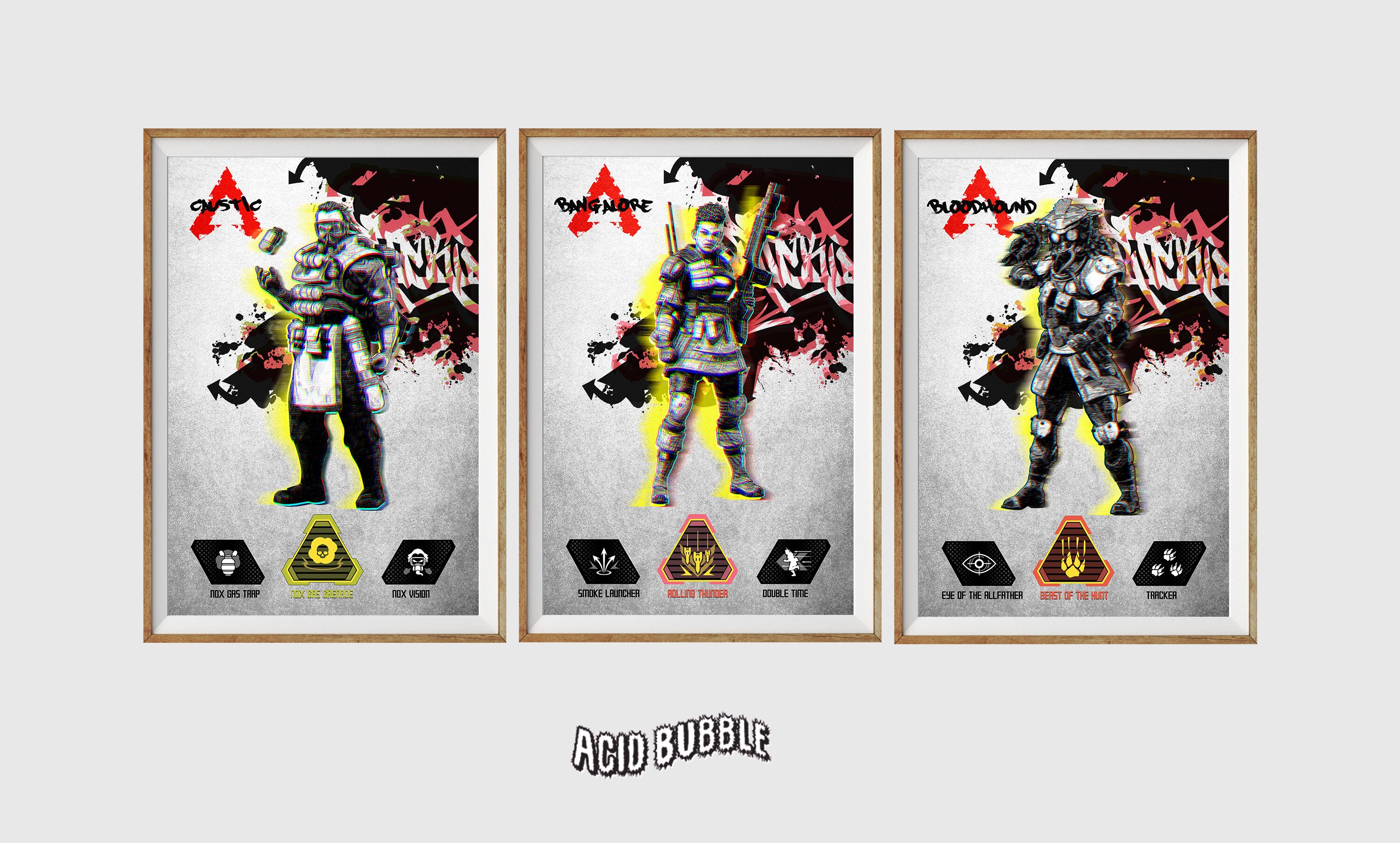 Apex Legends Bangalore Poster Bloodhound Gibraltar Lifeline Etsy