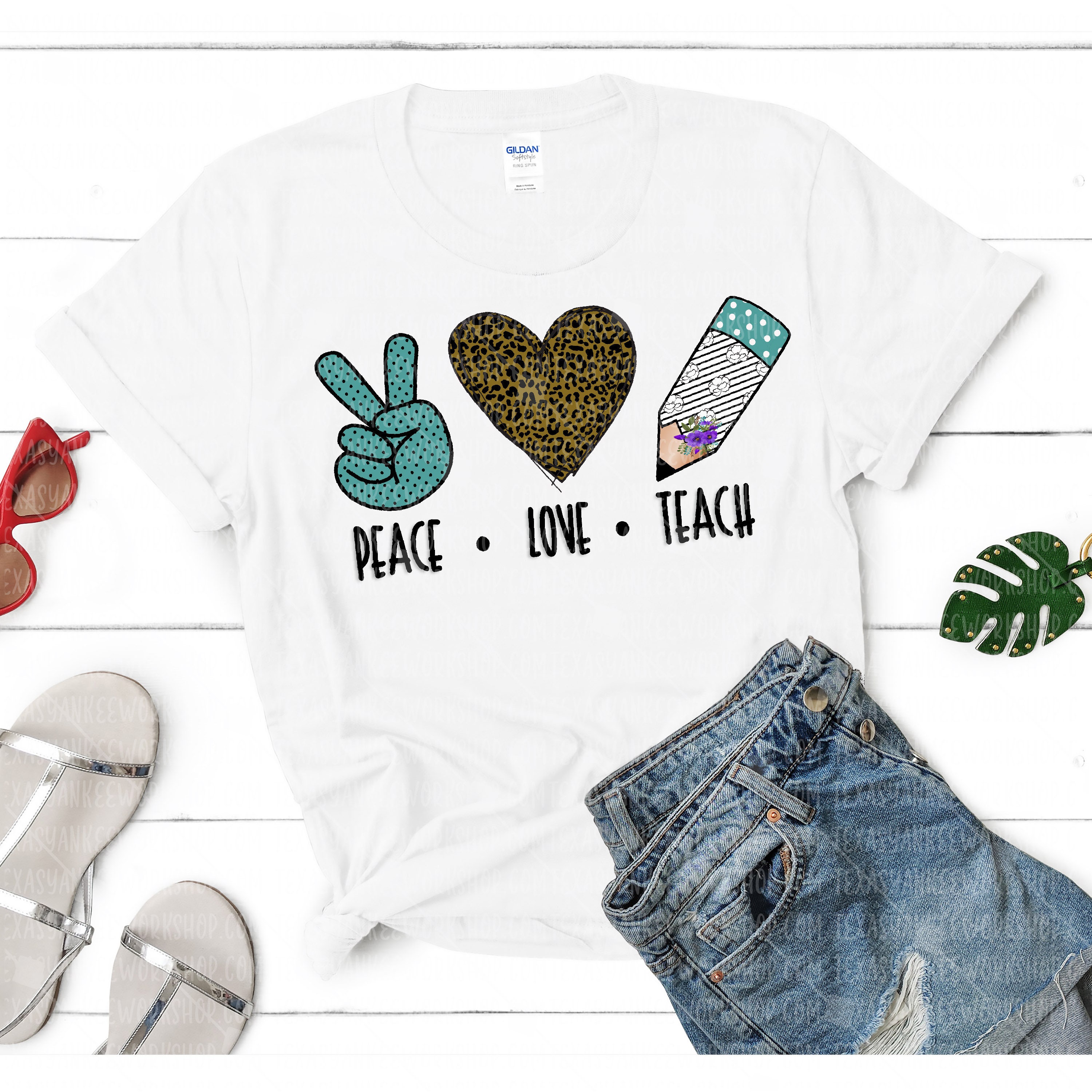 Peace Love Teach PNG File/ PNG for Waterslides/ PNG for | Etsy