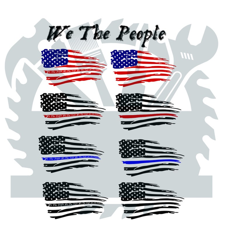 Download Distressed American Flags We the People SVG file/ PNG File ...