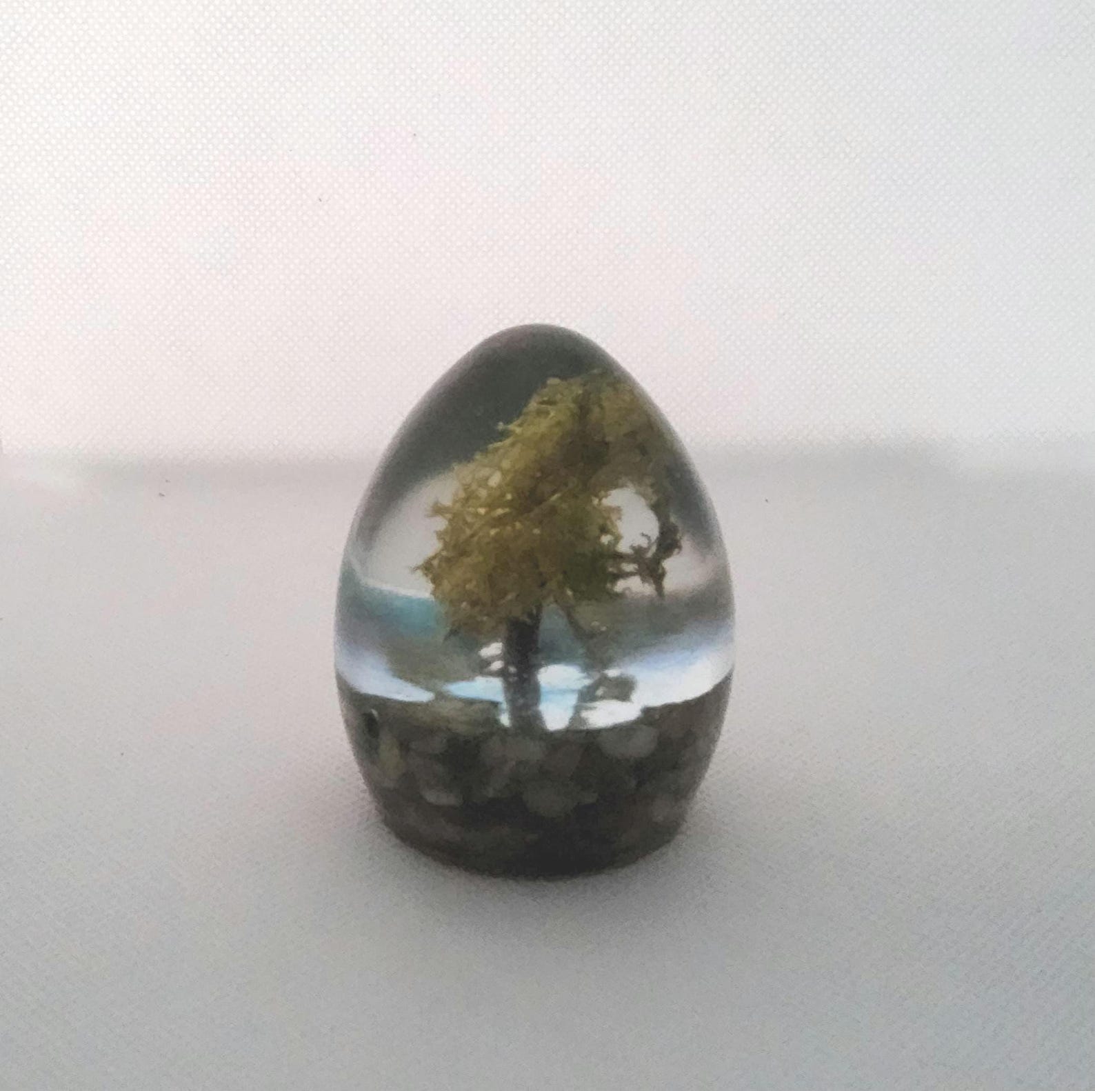 Paperweight/ornament With Tree, and Stream in Epoxy Resin Art - Etsy