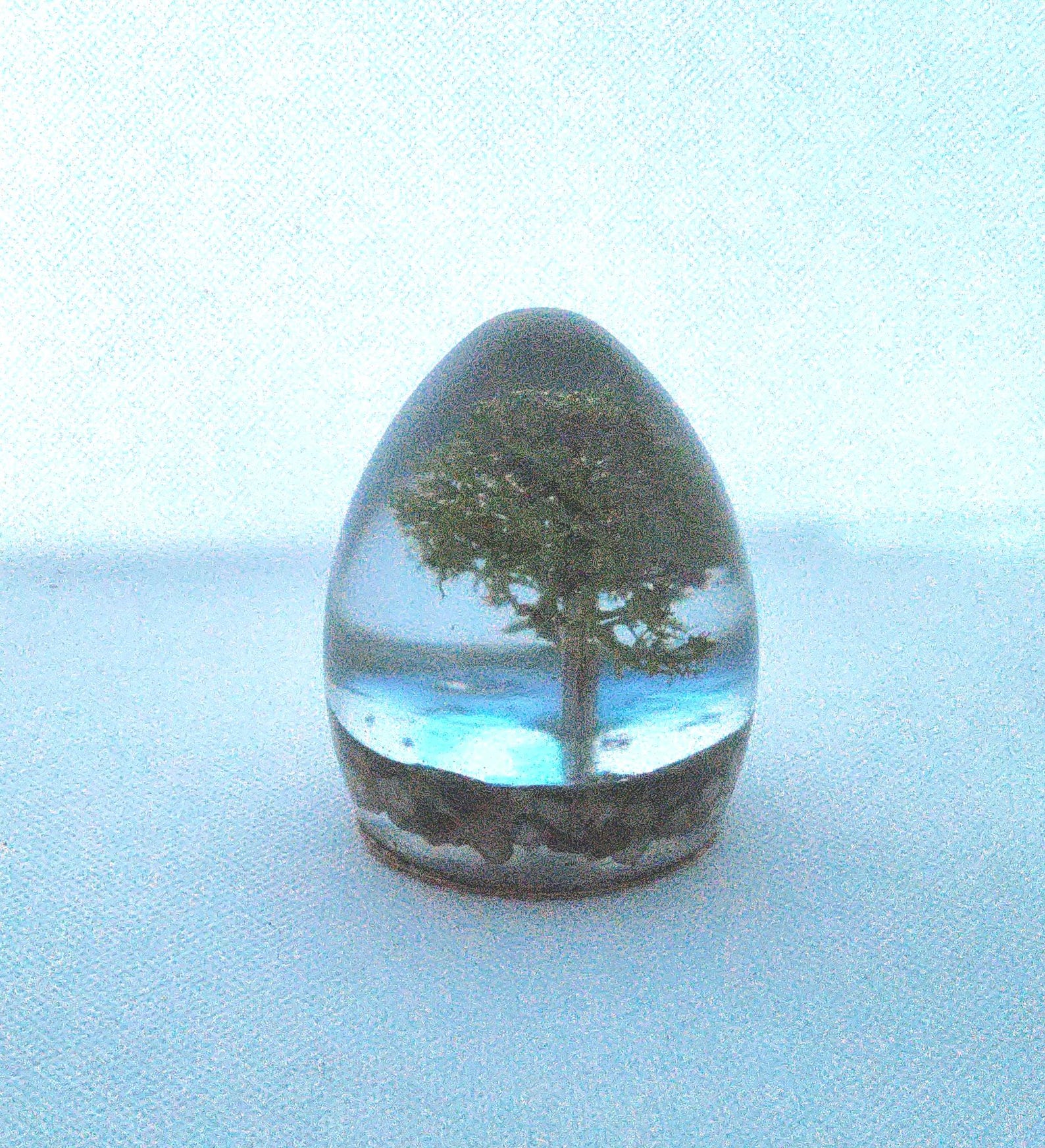 Paperweight/ornament With Tree, and Stream in Epoxy Resin Art - Etsy