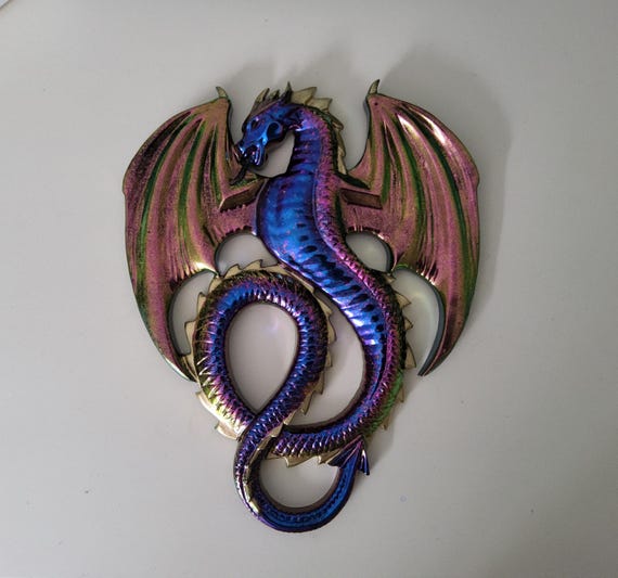 大きなドラゴンの樹脂製ウォールアート - Etsy 日本