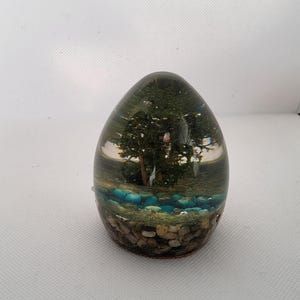 Paperweight/ornament With Tree, and Stream in Epoxy Resin Art - Etsy