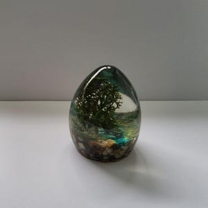 Paperweight/ornament With Tree, and Stream in Epoxy Resin Art - Etsy