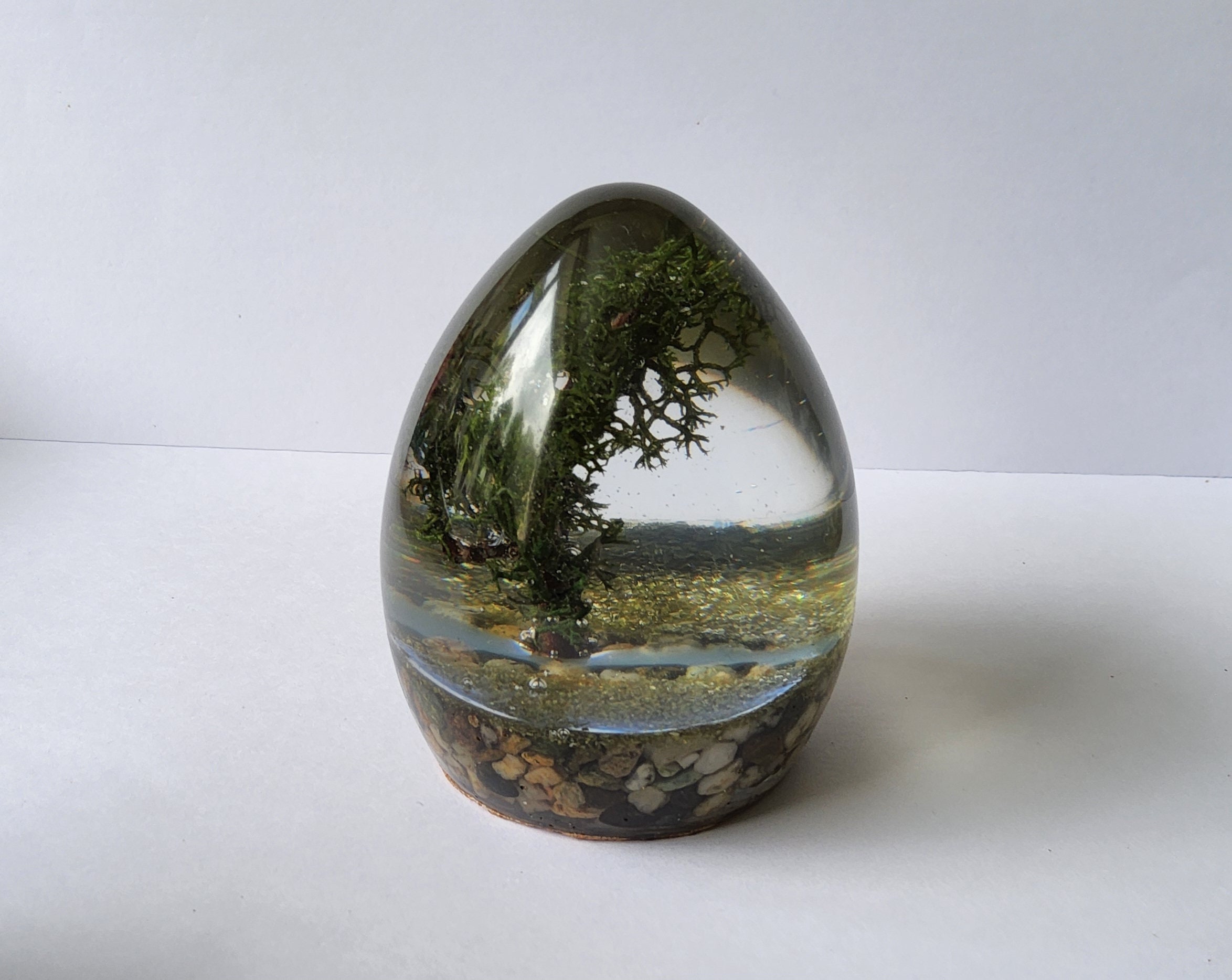 Buy Paperweight/ornament With Tree, and Stream in Epoxy Resin Art ...