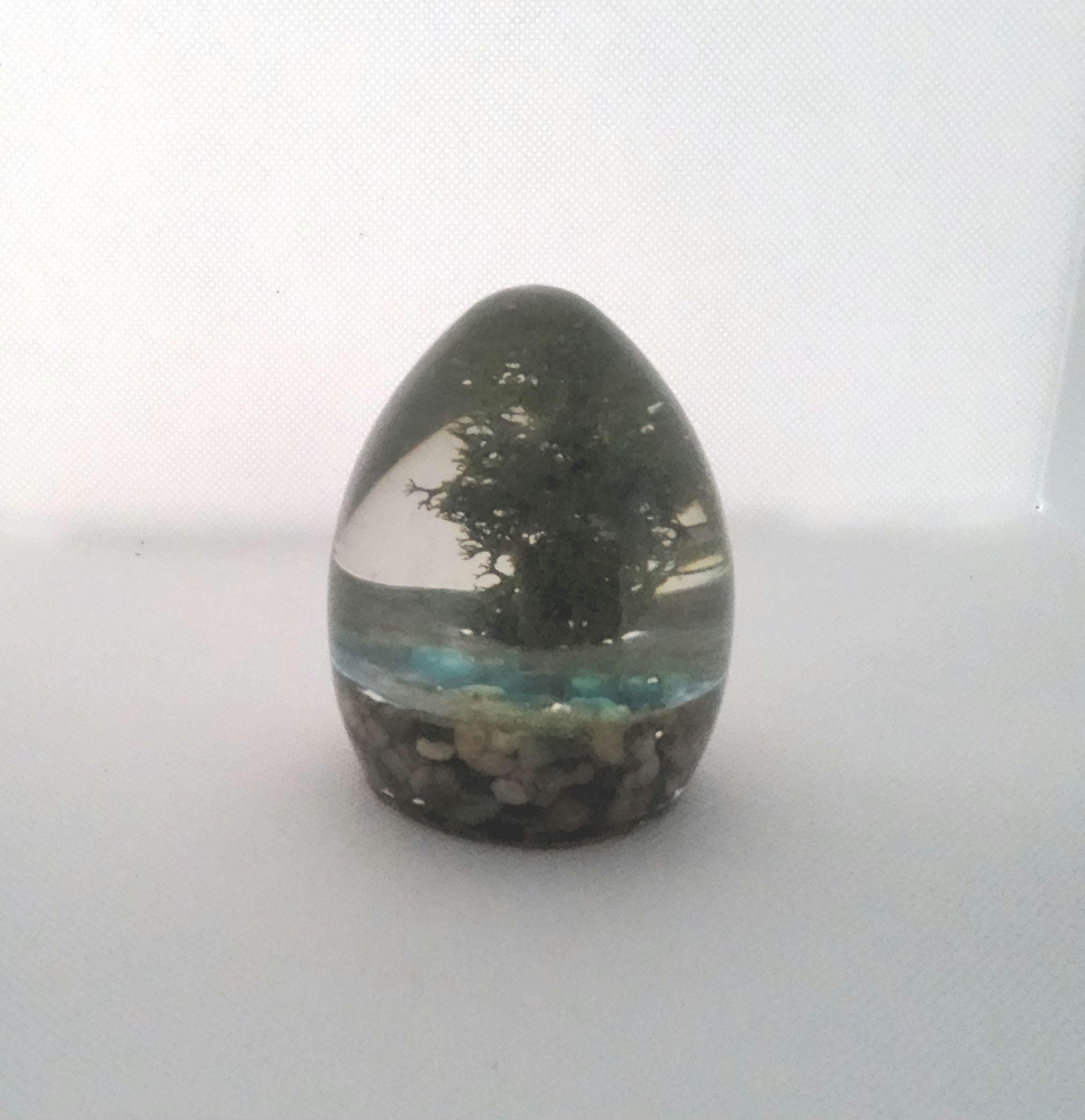 Paperweight/ornament With Tree, and Stream in Epoxy Resin Art - Etsy