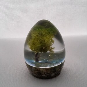 Paperweight/ornament With Tree, and Stream in Epoxy Resin Art - Etsy