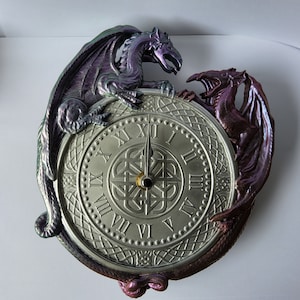 Dragon wall clock resin art