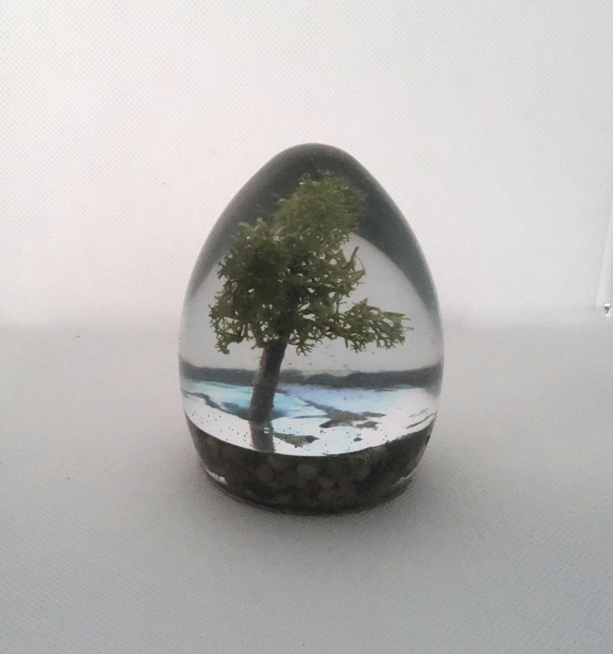 Paperweight/ornament With Tree, and Stream in Epoxy Resin Art - Etsy