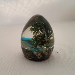 Paperweight/ornament With Tree, and Stream in Epoxy Resin Art - Etsy