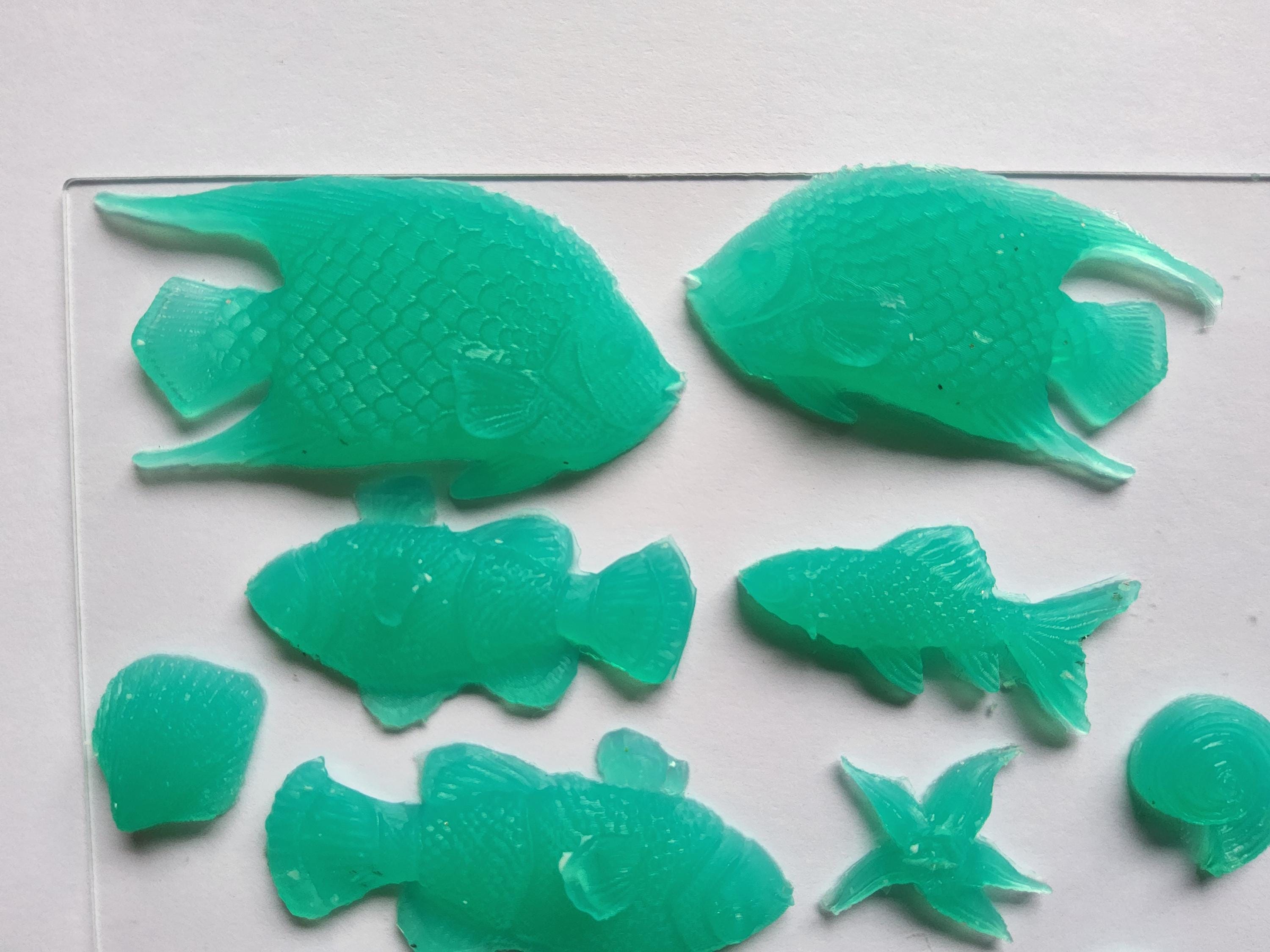 Inlay Fish Ocean Marine Silicone Inlays: Fish, Shells, Coral - Resin Casting - Etsy