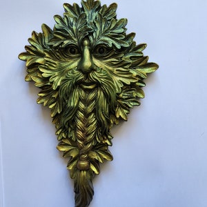 Green man, resin art wall plaque