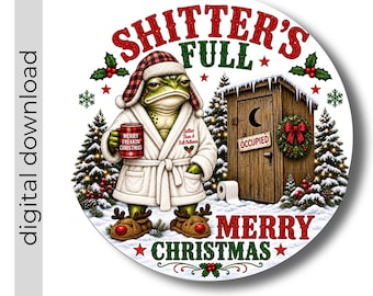 Shitter's Full PNG | PNG Digital Download | Frog Sublimation Design | Vintage Frog Clipart | Transparent PNG