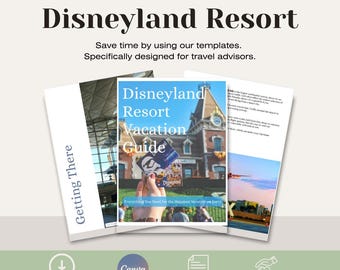 Travel Agent Guide for Clients Template | Disneyland California  | Lead Magnet | Client Value-Add Collateral