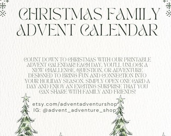 Calendario de adviento digital familiar