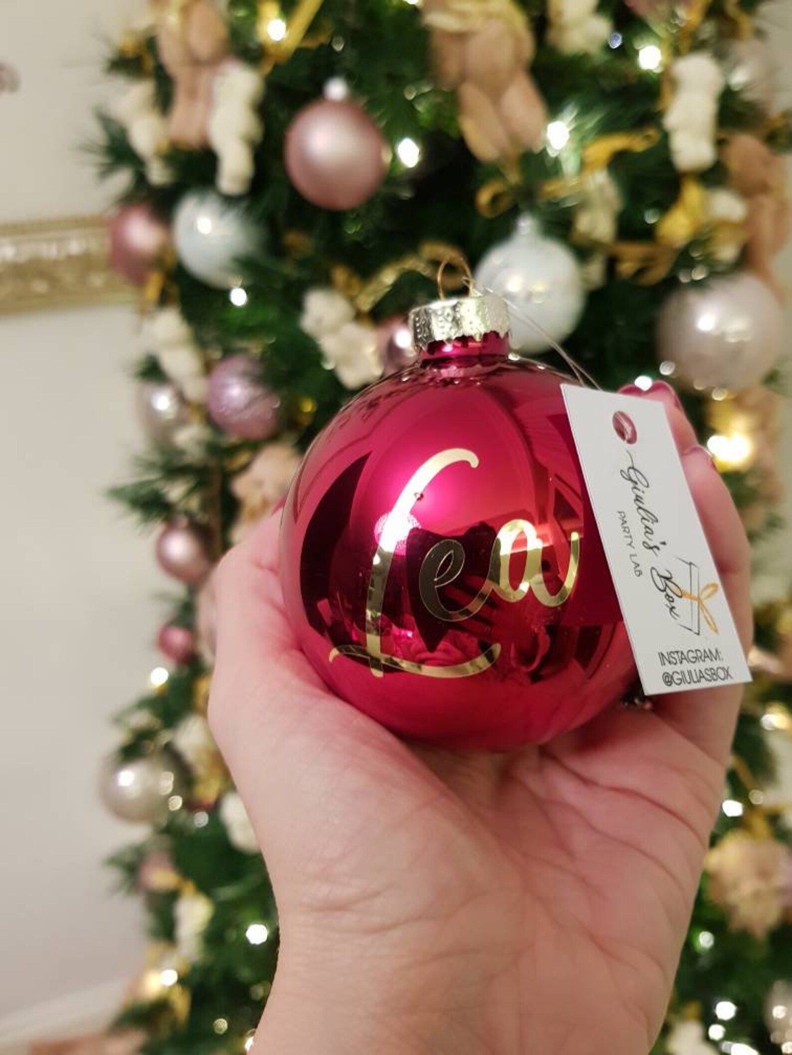 Boule de Noël en verre personnalisée avec le nom boule Etsy