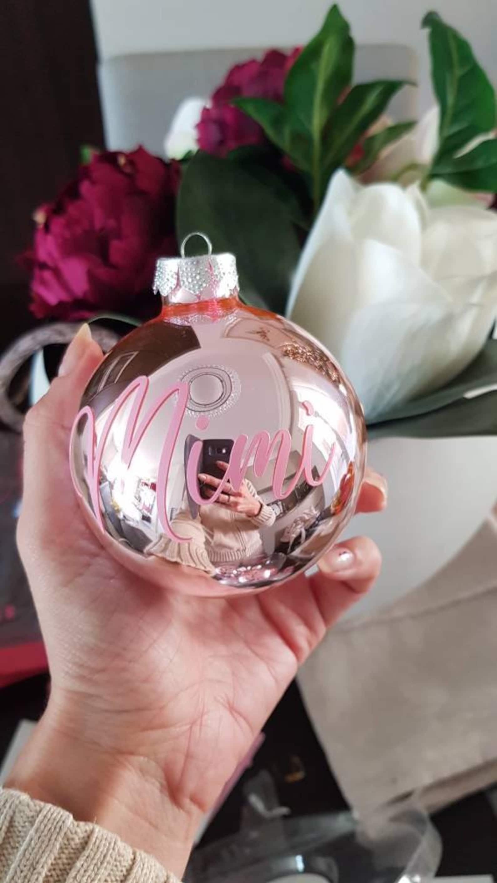 Boule de Noël en verre personnalisée avec le nom boule  Etsy