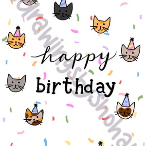 Cat Birthday Card image 3