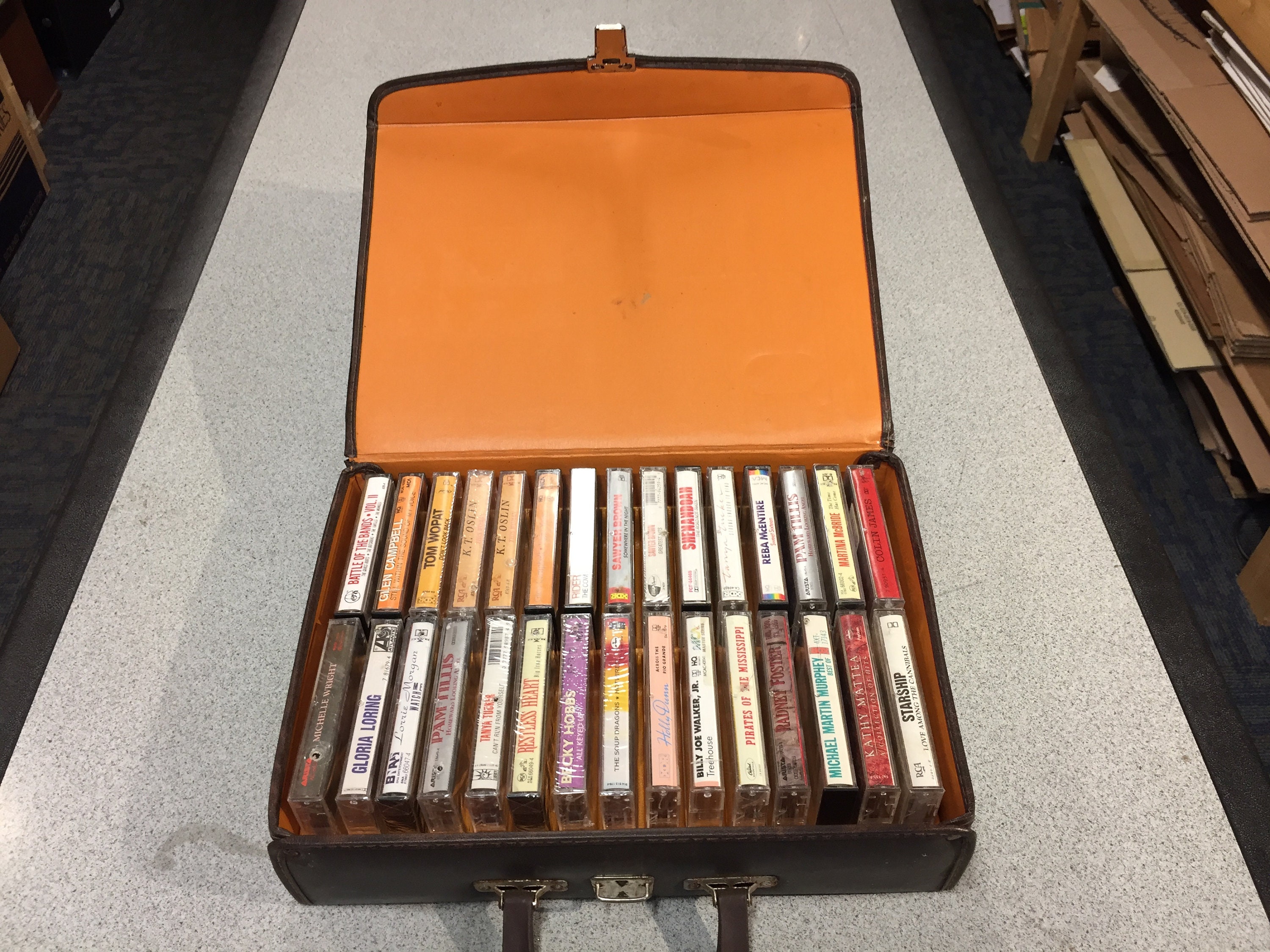 Cassette Tape Case With 30 Assorted Tapes Many Still Sealed Etsy