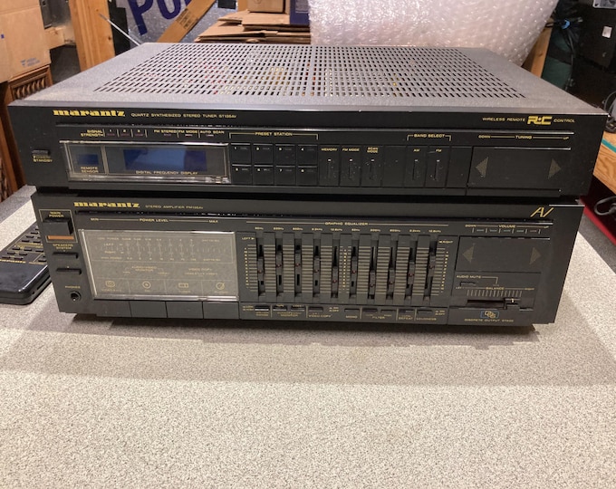 Marantz Stereo Tuner and Stereo Amplifier With Remote. Model ST135AV. Functions Work.