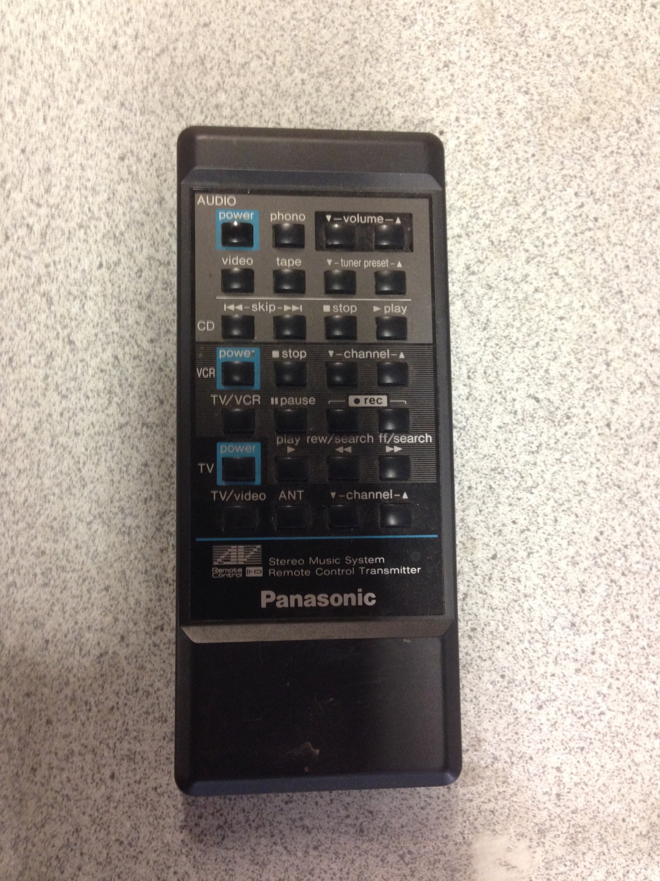 Panasonic Stereo Music System Remote Control Model EUR64595 Etsy