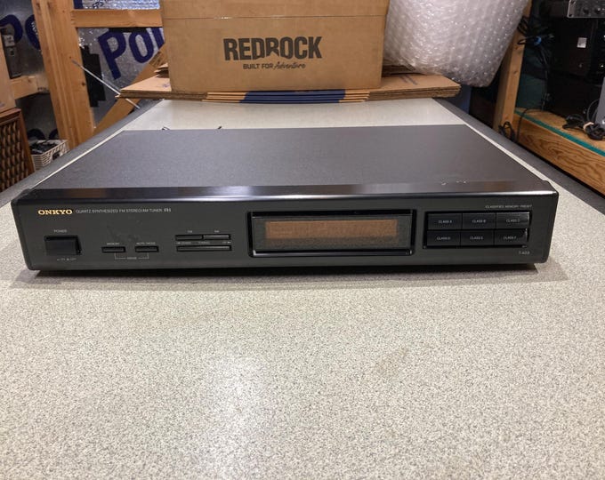 Onkyo Quartz Synthesized fm Stereo am Tuner. Model No. T-403. Tested and Functions Work.