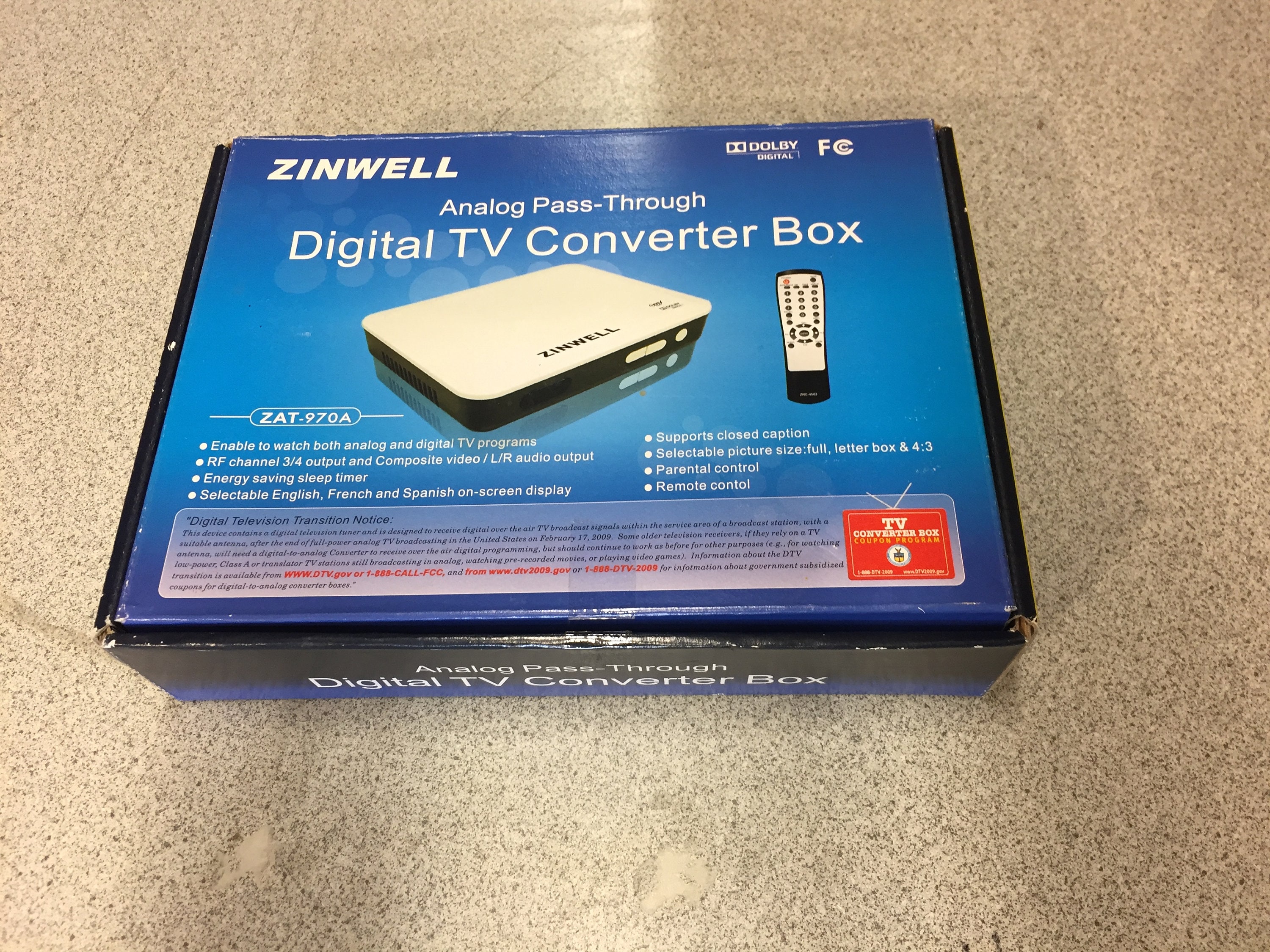 Zinwell Digital Converter Box With Remote. ZAT970A. Untested Etsy