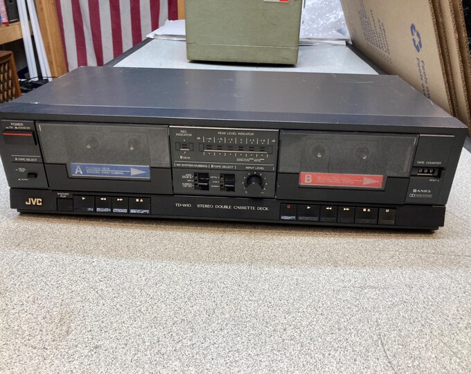 JVC Stereo Double Cassette Deck  Model TD-W10.  Tested & Works.