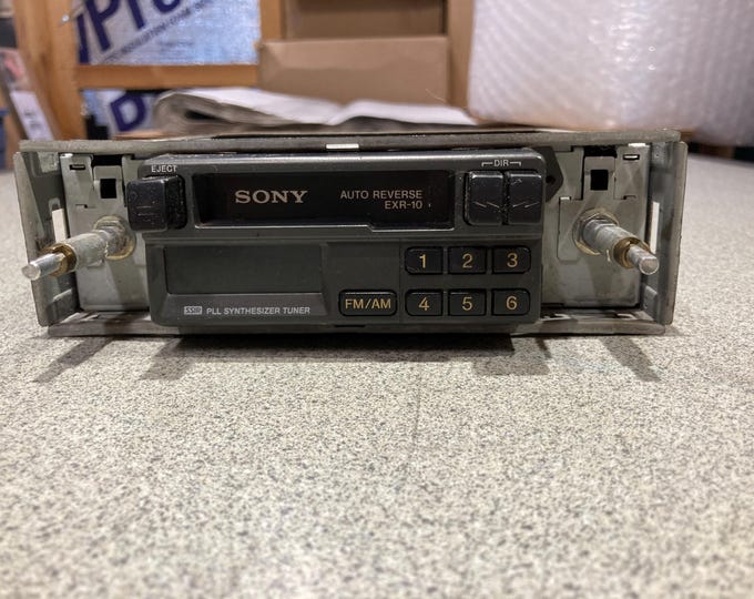 Sony fm/am Cassette Car Stereo. Model No. EXR-10. Untested...Selling As Is.
