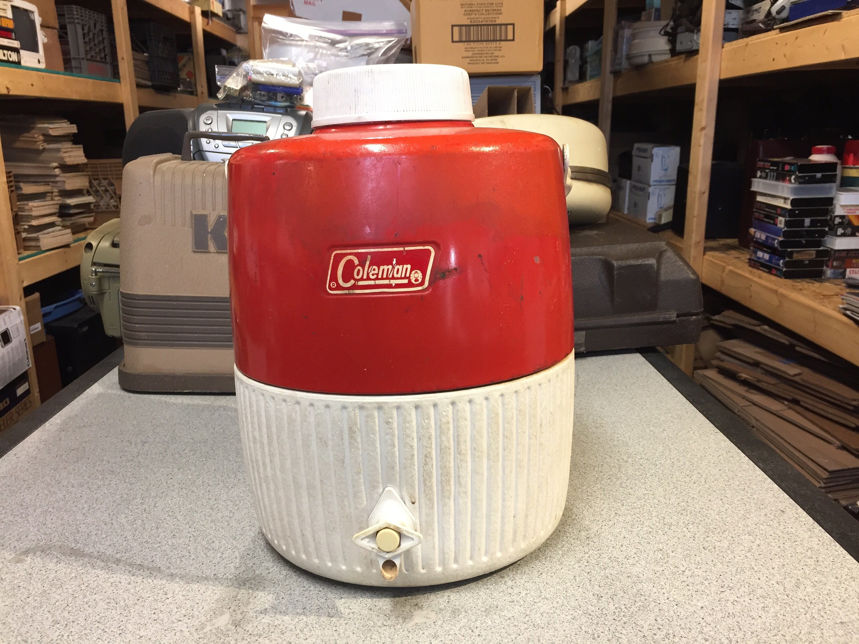Coleman Red/White Water Cooler Jug Etsy