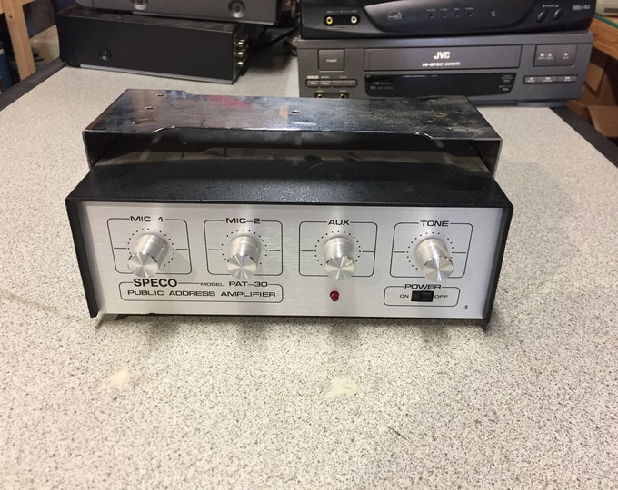 Speco Public Address Amplifier Model PAT-30. Powers On - No Further Testing.