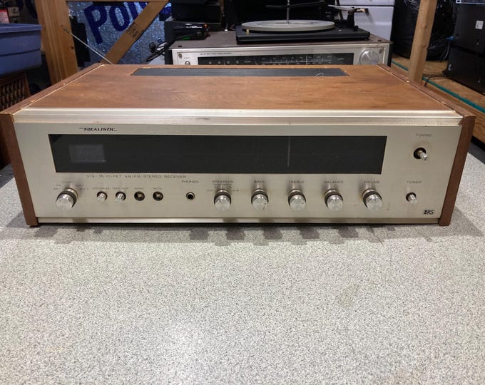 Realistic am/fm Stereo Receiver. Model STA-76. Tested & Works. Please Read Below.
