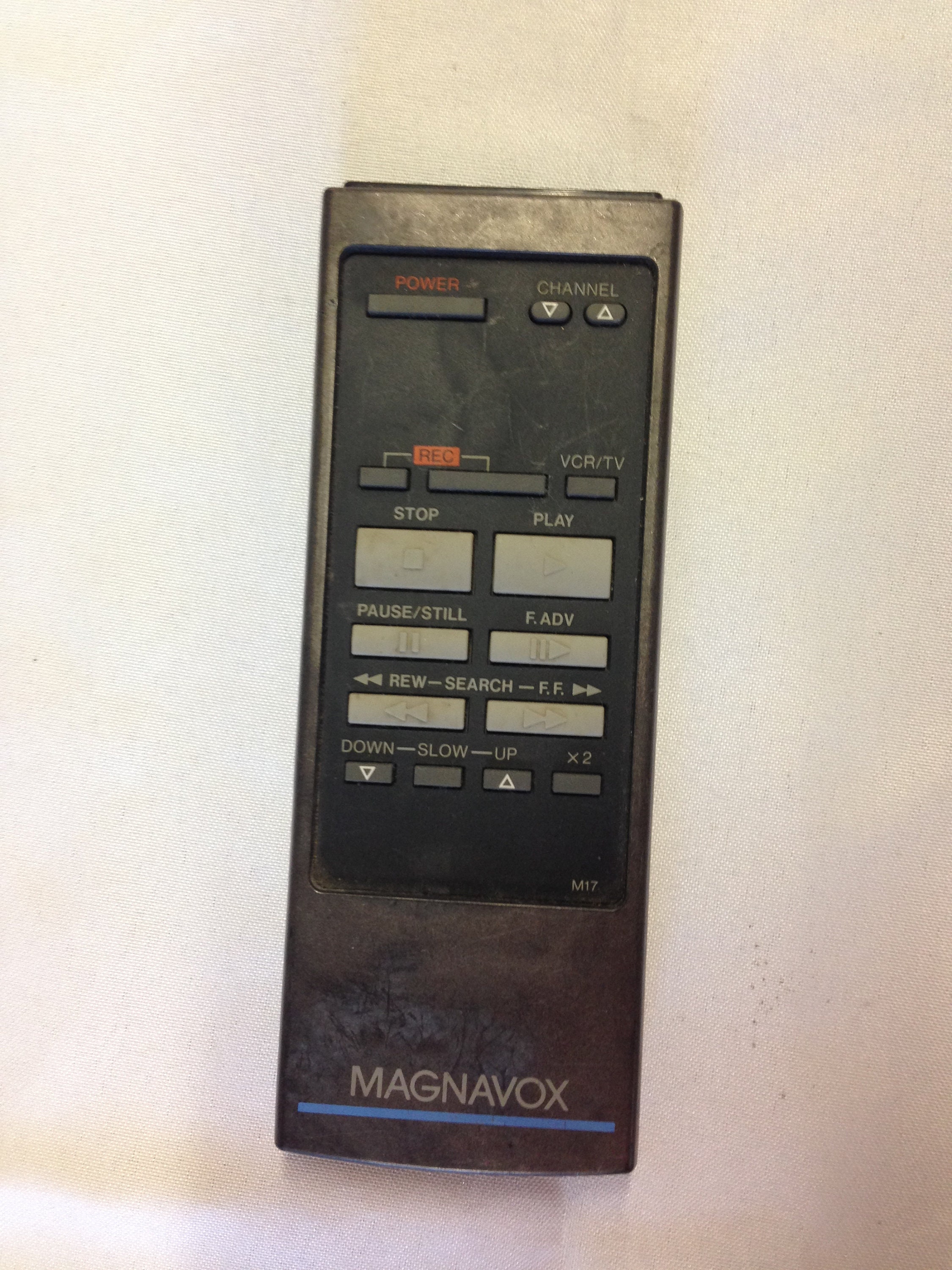 Magnavox Tv Vcr Remote Control Model M17 Etsy