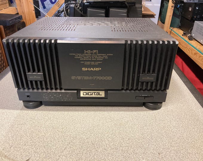 Sharp Hi-Fi Power Amplifier System - 7700 CD. Powers On...No Further testing.
