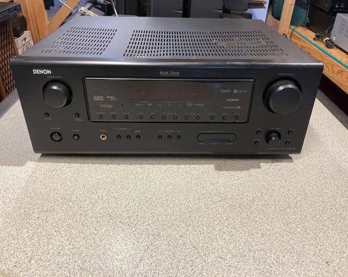 Denon Stereo Receiver Model AVR-788. Powers on & Functions Work.
