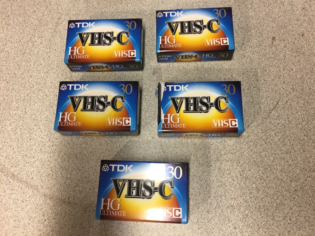 Lot of 5 TDK Vhsc Video Cassette sealed Etsy