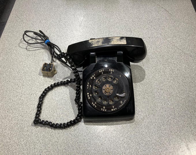 Bell System Rotary Telephone (Black) Made By Western Electric. Made In USA  G1